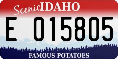 ID license plate E015805