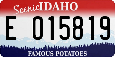 ID license plate E015819
