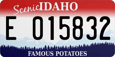 ID license plate E015832