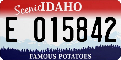 ID license plate E015842