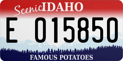 ID license plate E015850
