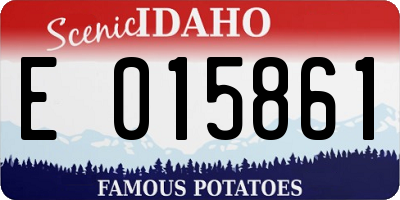 ID license plate E015861