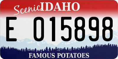 ID license plate E015898