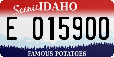 ID license plate E015900