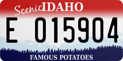 ID license plate E015904