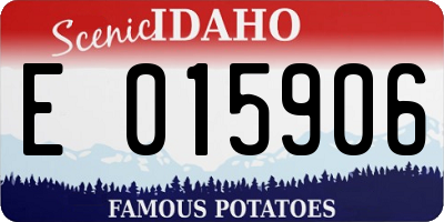 ID license plate E015906