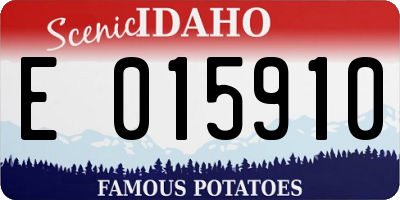 ID license plate E015910