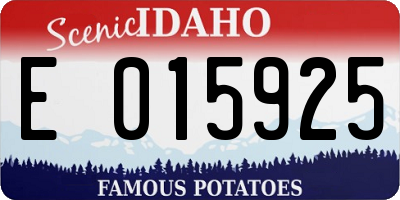 ID license plate E015925