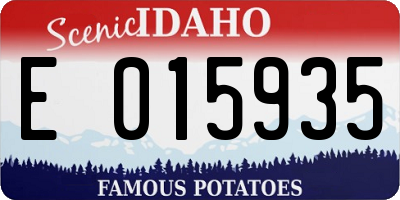 ID license plate E015935