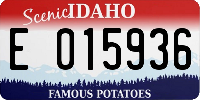 ID license plate E015936