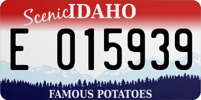 ID license plate E015939