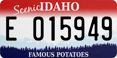 ID license plate E015949