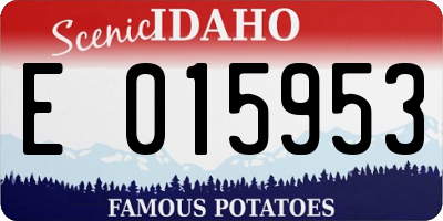 ID license plate E015953