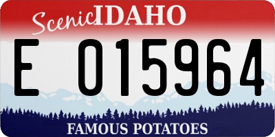 ID license plate E015964