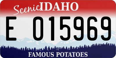 ID license plate E015969