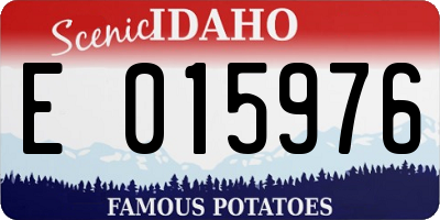 ID license plate E015976