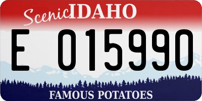 ID license plate E015990