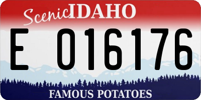 ID license plate E016176