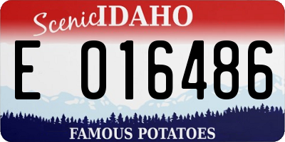 ID license plate E016486