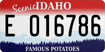 ID license plate E016786