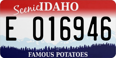 ID license plate E016946