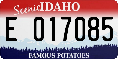 ID license plate E017085