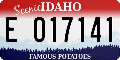 ID license plate E017141