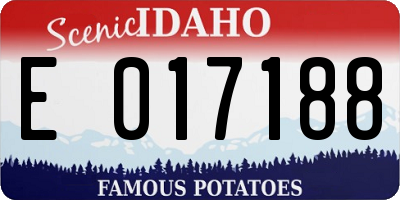 ID license plate E017188