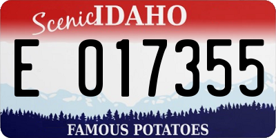 ID license plate E017355