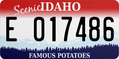 ID license plate E017486