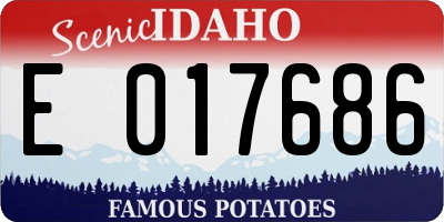 ID license plate E017686