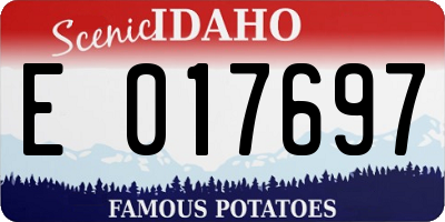 ID license plate E017697