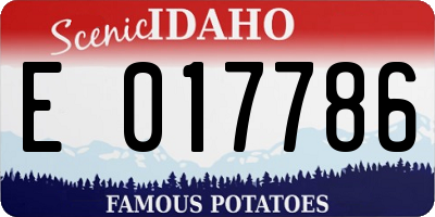 ID license plate E017786