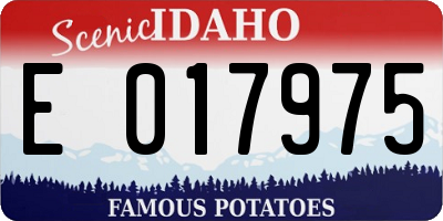 ID license plate E017975