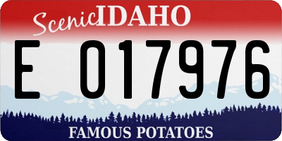 ID license plate E017976