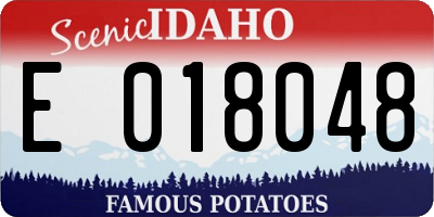 ID license plate E018048