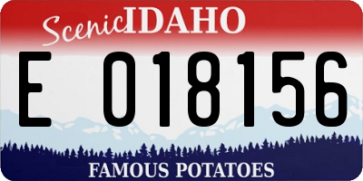 ID license plate E018156