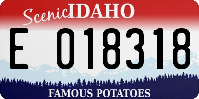 ID license plate E018318