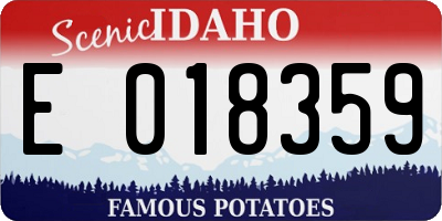 ID license plate E018359