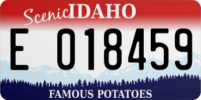 ID license plate E018459