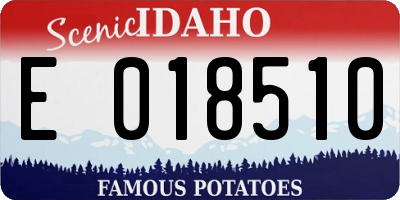 ID license plate E018510