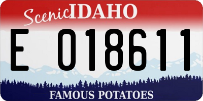 ID license plate E018611
