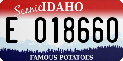 ID license plate E018660