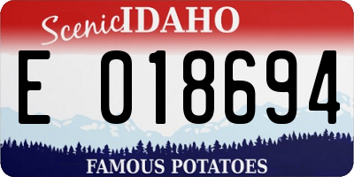ID license plate E018694