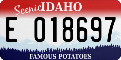 ID license plate E018697
