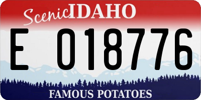 ID license plate E018776