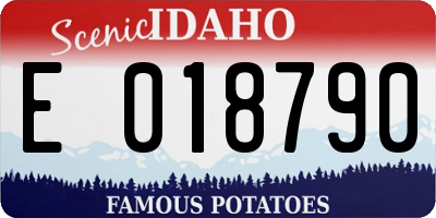 ID license plate E018790
