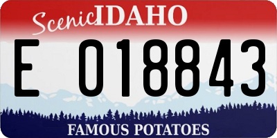 ID license plate E018843
