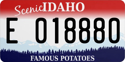 ID license plate E018880