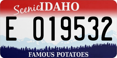 ID license plate E019532